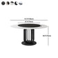 Round Stone Dining Table Modern Turntable Furniture with Pedestal Base in Matte Finish