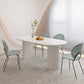 Stone Top Dining Table Contemporary Oval Table with Sled Base Clearhalo 'Dining Tables & Seating' 'Dining Tables' 'dining_table' 'furn' 'furn_dining_table' 'Furniture' 'Kitchen & Dining Furniture' 5997505