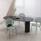 Stone Top Dining Table Contemporary Oval Table with Sled Base Clearhalo 'Dining Tables & Seating' 'Dining Tables' 'dining_table' 'furn' 'furn_dining_table' 'Furniture' 'Kitchen & Dining Furniture' 5997506