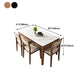 White Stone Table Mid-Century Modern Dining Table with 4 Legs