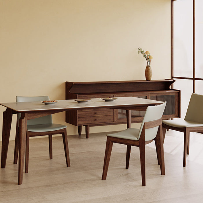 Rechthoek eettafel Midden-eeuwse moderne eettafel met 4 poten