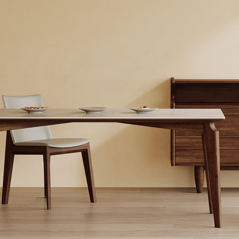 Rechthoek eettafel Midden-eeuwse moderne eettafel met 4 poten