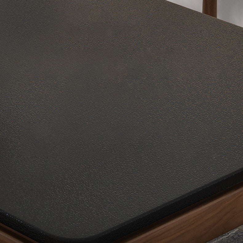 Rectangle Stone Top Table Mid-Century Modern Dining Table with 4 Wood Legs Clearhalo 'Dining Tables & Seating' 'Dining Tables' 'dining_table' 'furn' 'furn_dining_table' 'Furniture' 'Kitchen & Dining Furniture' 5997601