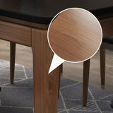 Rectangle Stone Top Table Mid-Century Modern Dining Table with 4 Wood Legs Clearhalo 'Dining Tables & Seating' 'Dining Tables' 'dining_table' 'furn' 'furn_dining_table' 'Furniture' 'Kitchen & Dining Furniture' 5997603