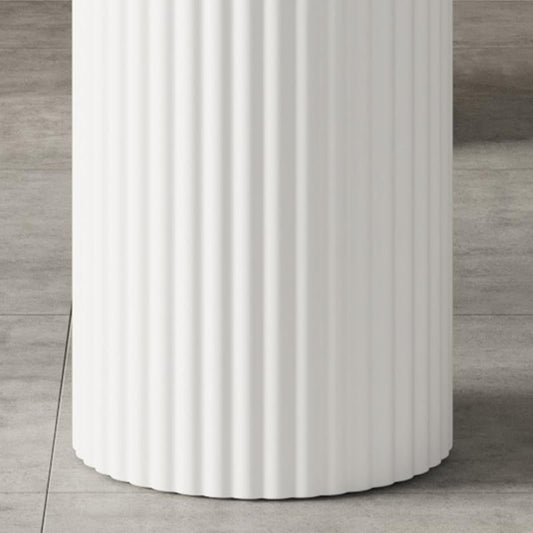 Oval Sintered Stone Dining Table Modern White Furniture with Double Pedestal for Home Clearhalo 'Dining Tables & Seating' 'Dining Tables' 'dining_table' 'furn' 'furn_dining_table' 'Furniture' 'Kitchen & Dining Furniture' 5997634