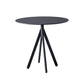 Round Dining Table Stone Top Dining Table in Black and White Legs Black Clearhalo 'Dining Tables & Seating' 'Dining Tables' 'dining_table' 'furn' 'furn_dining_table' 'Furniture' 'Kitchen & Dining Furniture' 5997660