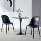 Round Dining Table Stone Top Dining Table in Black and White Clearhalo 'Dining Tables & Seating' 'Dining Tables' 'dining_table' 'furn' 'furn_dining_table' 'Furniture' 'Kitchen & Dining Furniture' 5997668