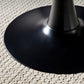 Round Dining Table Stone Top Dining Table in Black and White Clearhalo 'Dining Tables & Seating' 'Dining Tables' 'dining_table' 'furn' 'furn_dining_table' 'Furniture' 'Kitchen & Dining Furniture' 5997672