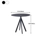 Round Dining Table Stone Top Dining Table in Black and White Clearhalo 'Dining Tables & Seating' 'Dining Tables' 'dining_table' 'furn' 'furn_dining_table' 'Furniture' 'Kitchen & Dining Furniture' 5997678