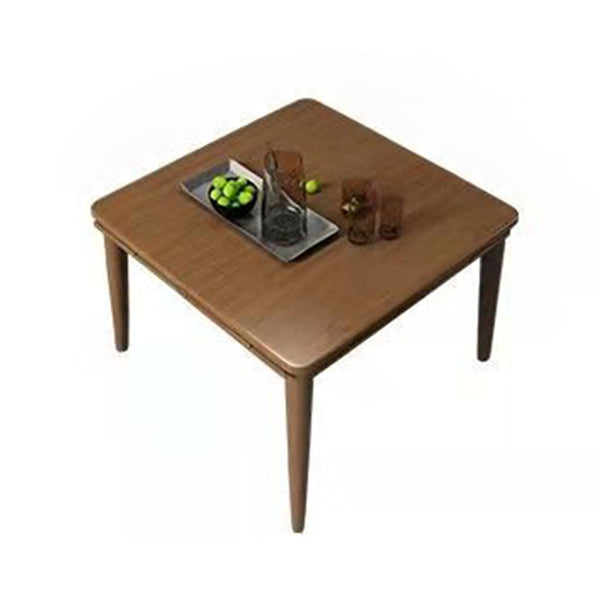 Midden-eeuwse moderne vouwen eettafel Rubberwood vaste houten eettafel met 4 poten