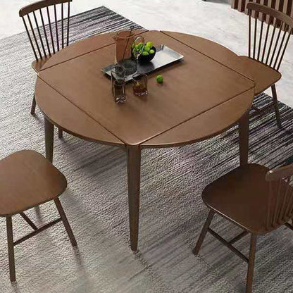 Mesa de comedor plegable moderna de mediados de siglo Mesa de comedor de madera maciza con 4 patas