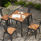 Mesa de comedor cuadrada Mesa de comedor de madera industrial con 4 patas