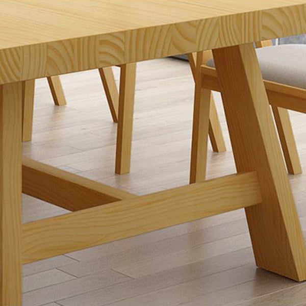 Mesa de comedor de madera de madera mesa de lujo tradicional con base de caballete