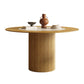 Round Dining Table Contemporary Dining Table with Solid Wood Pedestal