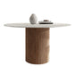 Round Dining Table Contemporary Dining Table with Solid Wood Pedestal