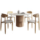 Round Dining Table Contemporary Dining Table with Solid Wood Pedestal