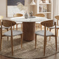 Round Dining Table Contemporary Dining Table with Solid Wood Pedestal
