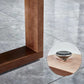 Solid Wood Top Dining Table Contemporary Rectangle Table with Sled Base