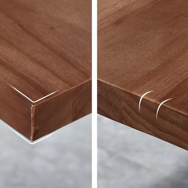 Tavolo da pranzo in legno massiccio tavolo rettangolo contemporaneo con base a slitta