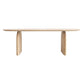 Oval Dining Table Pine Solid Wood Dining Table with Double Pedestal Natural Without Chairs Clearhalo 'Dining Tables & Seating' 'Dining Tables' 'dining_table' 'furn' 'furn_dining_table' 'Furniture' 'Kitchen & Dining Furniture' 5997854
