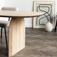 Oval Dining Table Pine Solid Wood Dining Table with Double Pedestal Clearhalo 'Dining Tables & Seating' 'Dining Tables' 'dining_table' 'furn' 'furn_dining_table' 'Furniture' 'Kitchen & Dining Furniture' 5997860