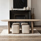 Oval Dining Table Pine Solid Wood Dining Table with Double Pedestal Natural 55.1"L x 27.6"W x 29.5"H Without Chairs Clearhalo 'Dining Tables & Seating' 'Dining Tables' 'dining_table' 'furn' 'furn_dining_table' 'Furniture' 'Kitchen & Dining Furniture' 5997861