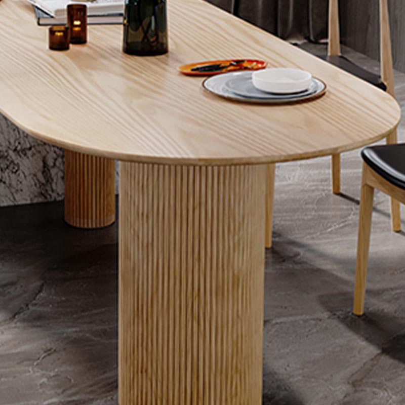 Freeform Mesa de comedor de madera maciza muebles modernos con base de trípode para oficina