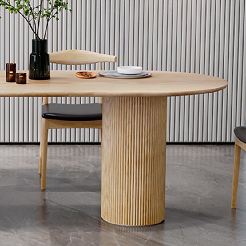 Freeform Mesa de comedor de madera maciza muebles modernos con base de trípode para oficina