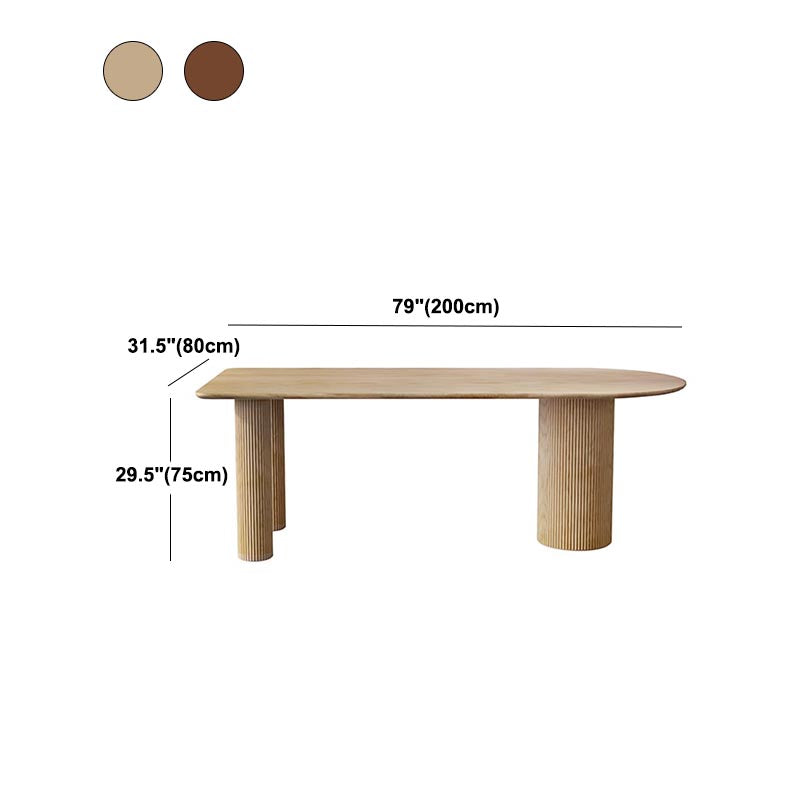 Freeform Mesa de comedor de madera maciza muebles modernos con base de trípode para oficina