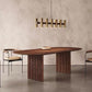 Oval Solid Wood Dining Table Modern Brown-natural Furniture with Double Pedestal Home Brown Without Chairs Clearhalo 'Dining Tables & Seating' 'Dining Tables' 'dining_table' 'furn' 'furn_dining_table' 'Furniture' 'Kitchen & Dining Furniture' 5997969