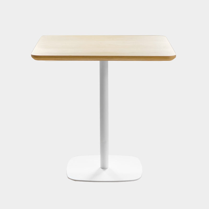 Mesa de comedor cuadrada mesa de fibra de densidad media con base de pedestal