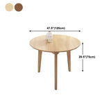 Eiken ronde eettafel 4 poten eettafel in natuurlijke en walnoot