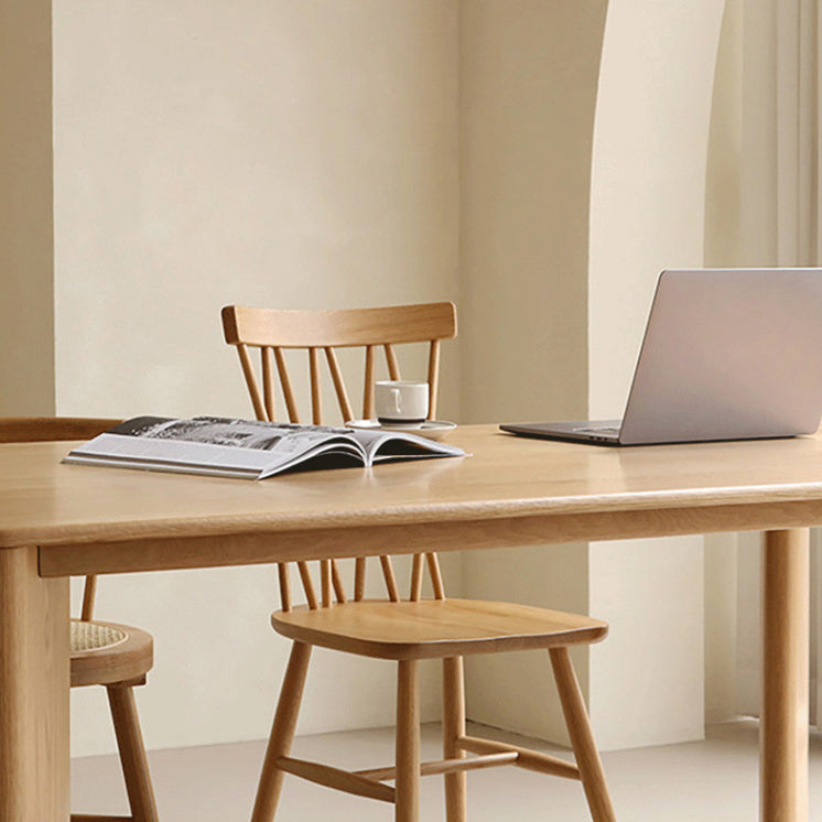 Table à manger rectangle Pine en bois massif table à manger avec 4 jambes