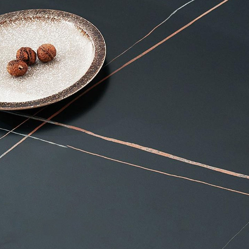 Rechthoek eettafel industriële stenen top eettafel met 4 poten