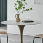 Round Dining Table Traditional Luxury Dining Table with Tulip Base Clearhalo 'Dining Tables & Seating' 'Dining Tables' 'dining_table' 'furn' 'furn_dining_table' 'Furniture' 'Kitchen & Dining Furniture' 5998230