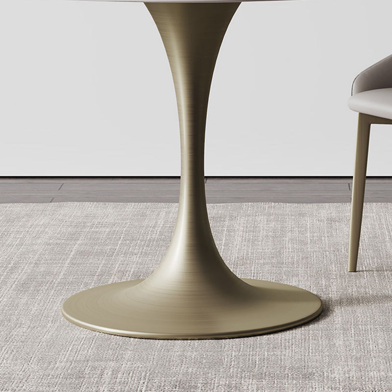 Round Dining Table Traditional Luxury Dining Table with Tulip Base Clearhalo 'Dining Tables & Seating' 'Dining Tables' 'dining_table' 'furn' 'furn_dining_table' 'Furniture' 'Kitchen & Dining Furniture' 5998231