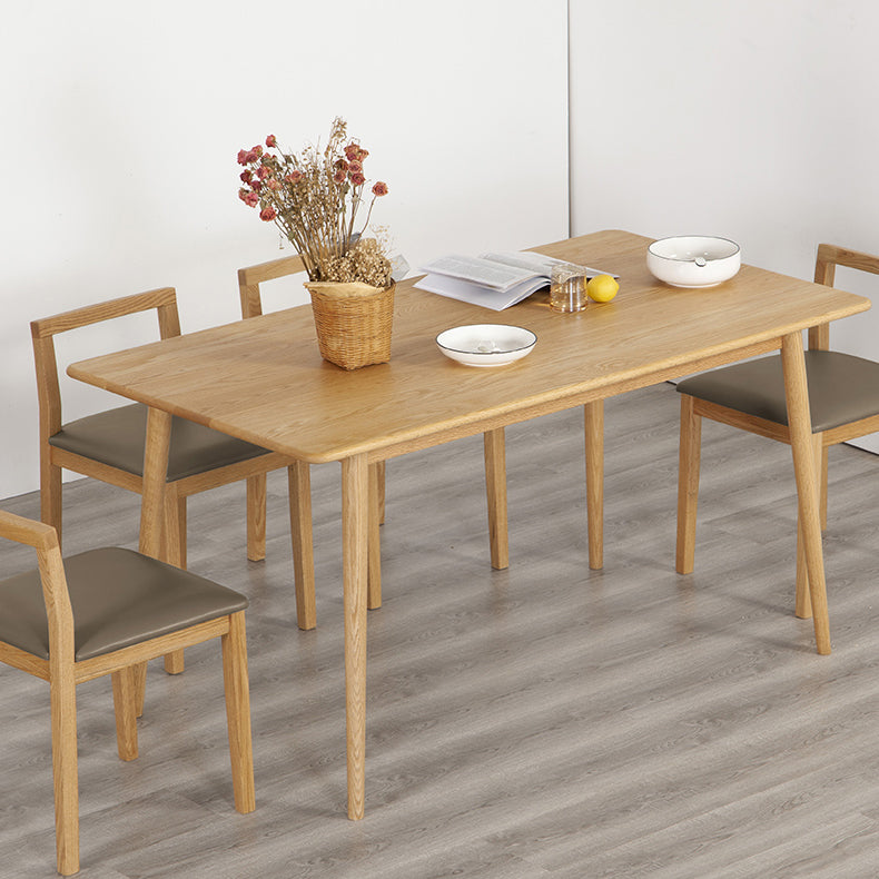 Rectangle Dining Table Solid Wood Dining Room Table in Natural 51.2"L x 29.5"W x 29.5"H Without Chairs Clearhalo 'Dining Tables & Seating' 'Dining Tables' 'dining_table' 'furn' 'furn_dining_table' 'Furniture' 'Kitchen & Dining Furniture' 5998271