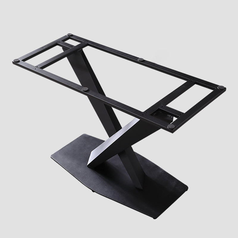 Rectangular Stone Dining Table Modern Furniture with Steel Base for Apartment Clearhalo 'Dining Tables & Seating' 'Dining Tables' 'dining_table' 'furn' 'furn_dining_table' 'Furniture' 'Kitchen & Dining Furniture' 5998330