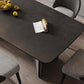 Mesa de comedor rectangular mesa de comedor de piedra con pedestal doble