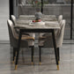 Rectangular Sintered Stone Dining Table Luxury White Furniture with Steel 4 Legs for Home Clearhalo 'Dining Tables & Seating' 'Dining Tables' 'dining_table' 'furn' 'furn_dining_table' 'Furniture' 'Kitchen & Dining Furniture' 5998450