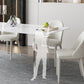 Rechthoek witte bovenkant eettafel moderne acrylbasis tafel voor keuken