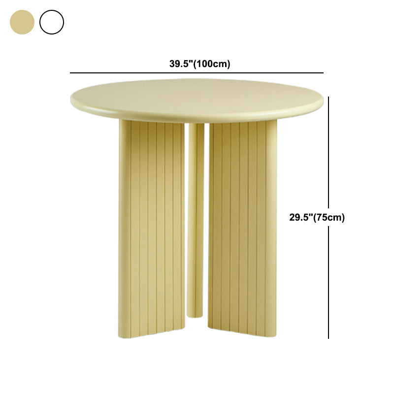 Rectangle Dining Table Engineer Wood Table in Yellow and White Clearhalo 'Dining Tables & Seating' 'Dining Tables' 'dining_table' 'furn' 'furn_dining_table' 'Furniture' 'Kitchen & Dining Furniture' 5998520