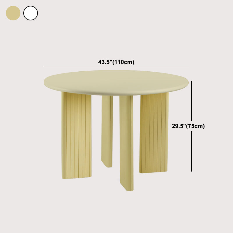 Rectangle Dining Table Engineer Wood Table in Yellow and White Clearhalo 'Dining Tables & Seating' 'Dining Tables' 'dining_table' 'furn' 'furn_dining_table' 'Furniture' 'Kitchen & Dining Furniture' 5998521