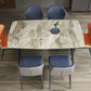 Rectangular Sintered Stone Dining Table Modern Furniture with 4 Legs in Matte Finish Home Gray 63"L x 35.4"W x 29.5"H Without Chairs Clearhalo 'Dining Tables & Seating' 'Dining Tables' 'dining_table' 'furn' 'furn_dining_table' 'Furniture' 'Kitchen & Dining Furniture' 5998551
