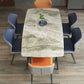 Rectangular Sintered Stone Dining Table Modern Furniture with 4 Legs in Matte Finish Home Clearhalo 'Dining Tables & Seating' 'Dining Tables' 'dining_table' 'furn' 'furn_dining_table' 'Furniture' 'Kitchen & Dining Furniture' 5998552