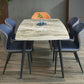 Rectangular Sintered Stone Dining Table Modern Furniture with 4 Legs in Matte Finish Home Gray 55.1"L x 31.5"W x 29.5"H Without Chairs Clearhalo 'Dining Tables & Seating' 'Dining Tables' 'dining_table' 'furn' 'furn_dining_table' 'Furniture' 'Kitchen & Dining Furniture' 5998553