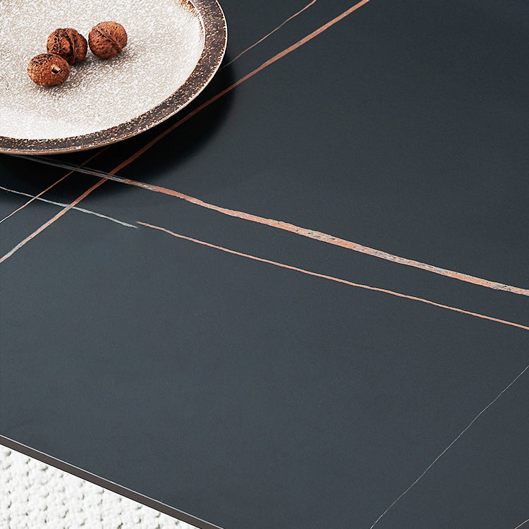 Table à manger rectangle table à manger en pierre avec 4 jambes pour salle à manger