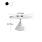Round Sintered Stone Dining Table Modern Turntable Furniture with Pedestal Base