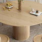 Table de salle à manger ronde en pin Table de salle à manger contemporaine avec socle