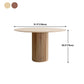 Table de salle à manger ronde en pin Table de salle à manger contemporaine avec socle